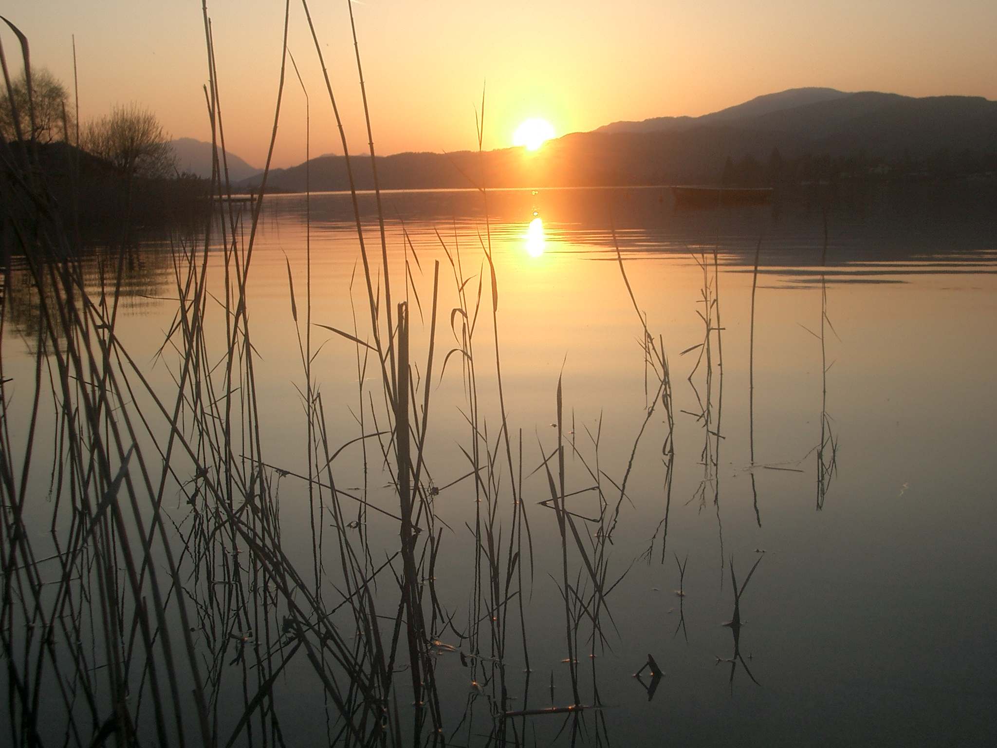 Ferienhaus Woerthersee Sonnenuntergang